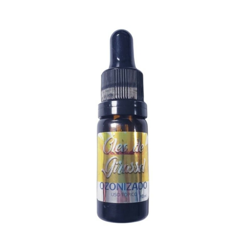 Óleo de Girassol Ozonizado 10ml - Tratamento Natural para Pele e Unhas